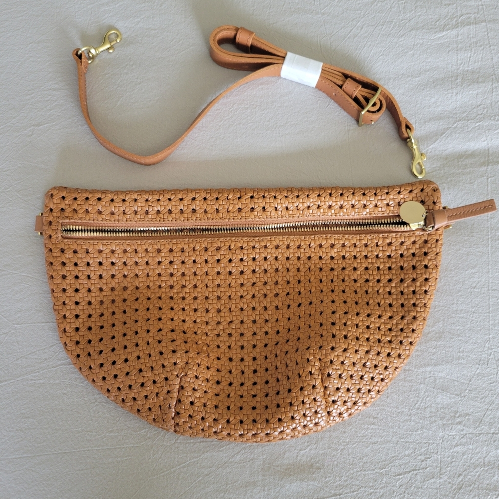 Clare V Grande Fanny Tan Rattan